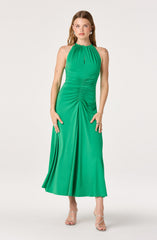 Mallory Ruched Halter Midi Dress