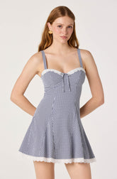 Nicolette Gingham Mini Dress