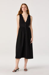 Cory V-Neck Button-Front Midi Dress
