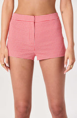 Valerie High-Rise Gingham Hot Pants