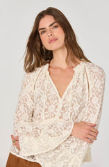 Tiered Lace V-Neck Top