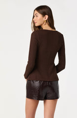 Textured Bow Flyaway Top