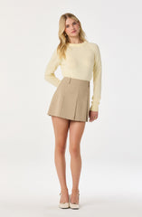 Tie-Back Organza Bow Sweater