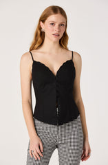 Odette V-Neck Button-Front Tank Top
