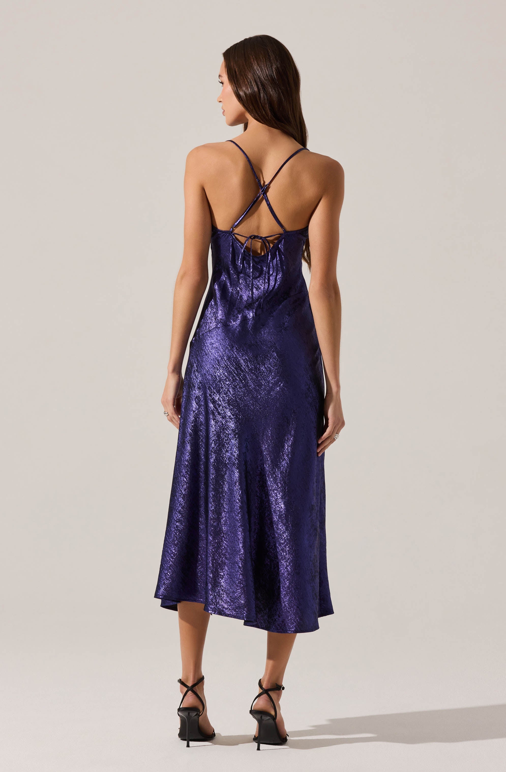 Gaia Metallic Midi Dress