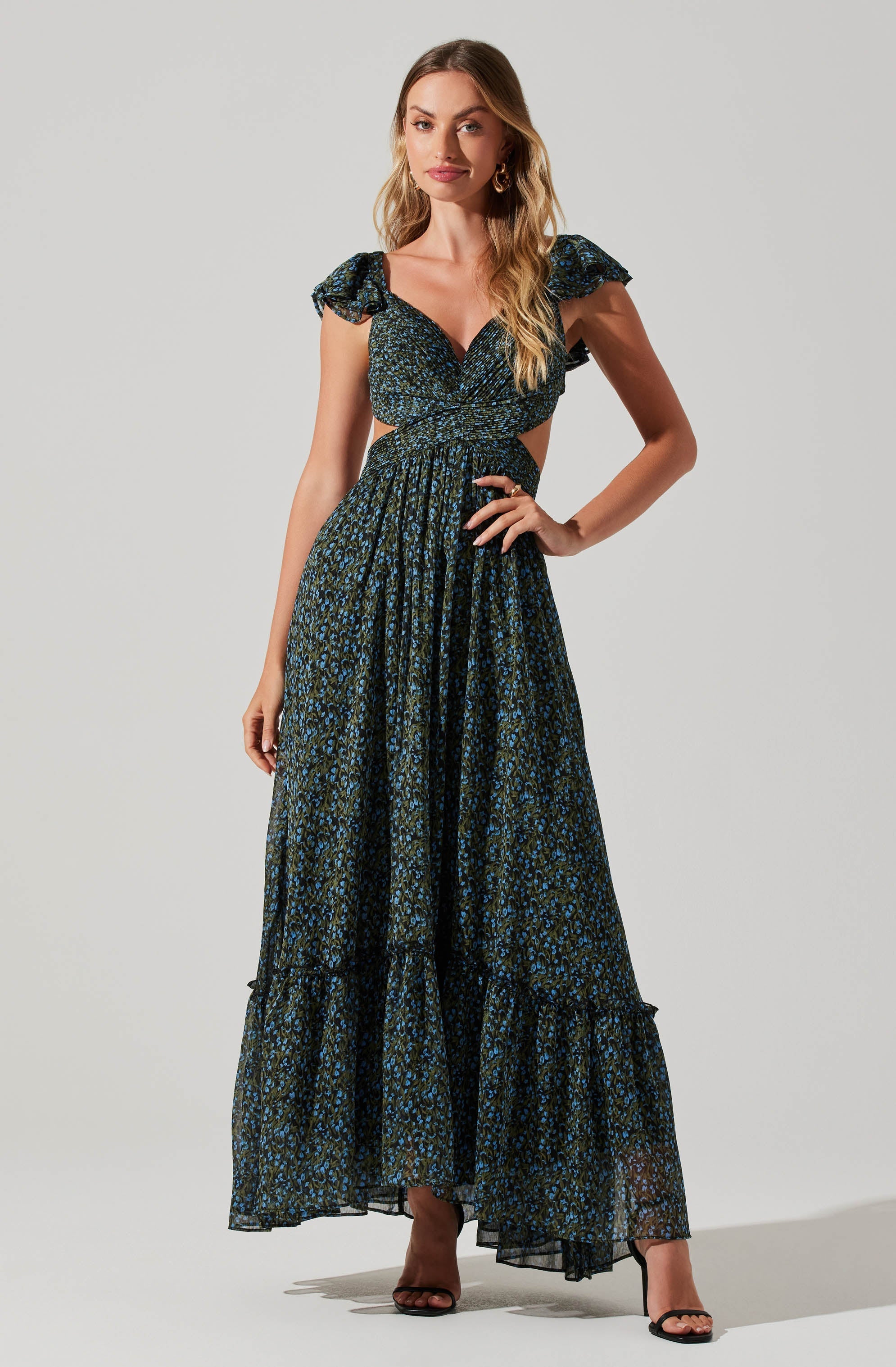 Primrose Floral Strappy Back Maxi Dress