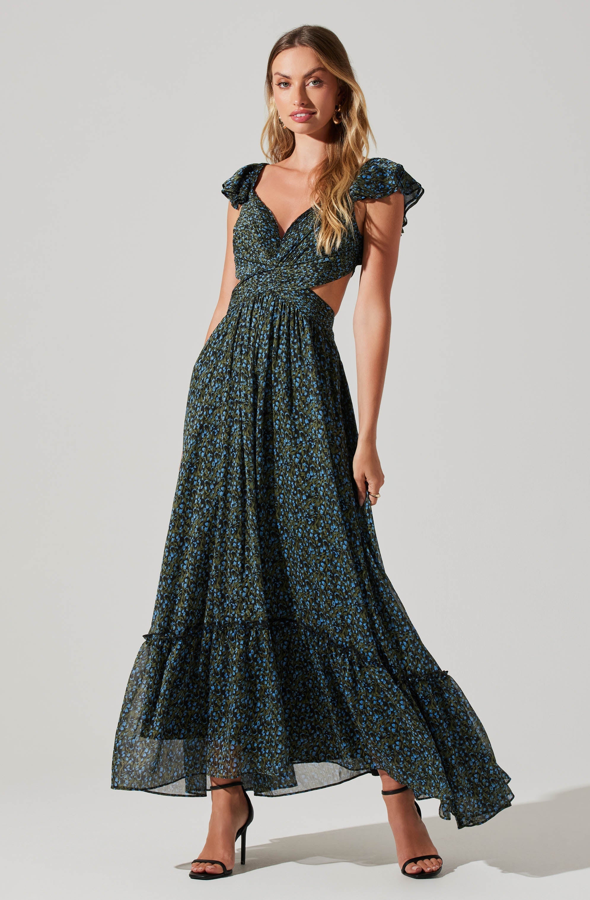 Primrose Floral Strappy Back Maxi Dress