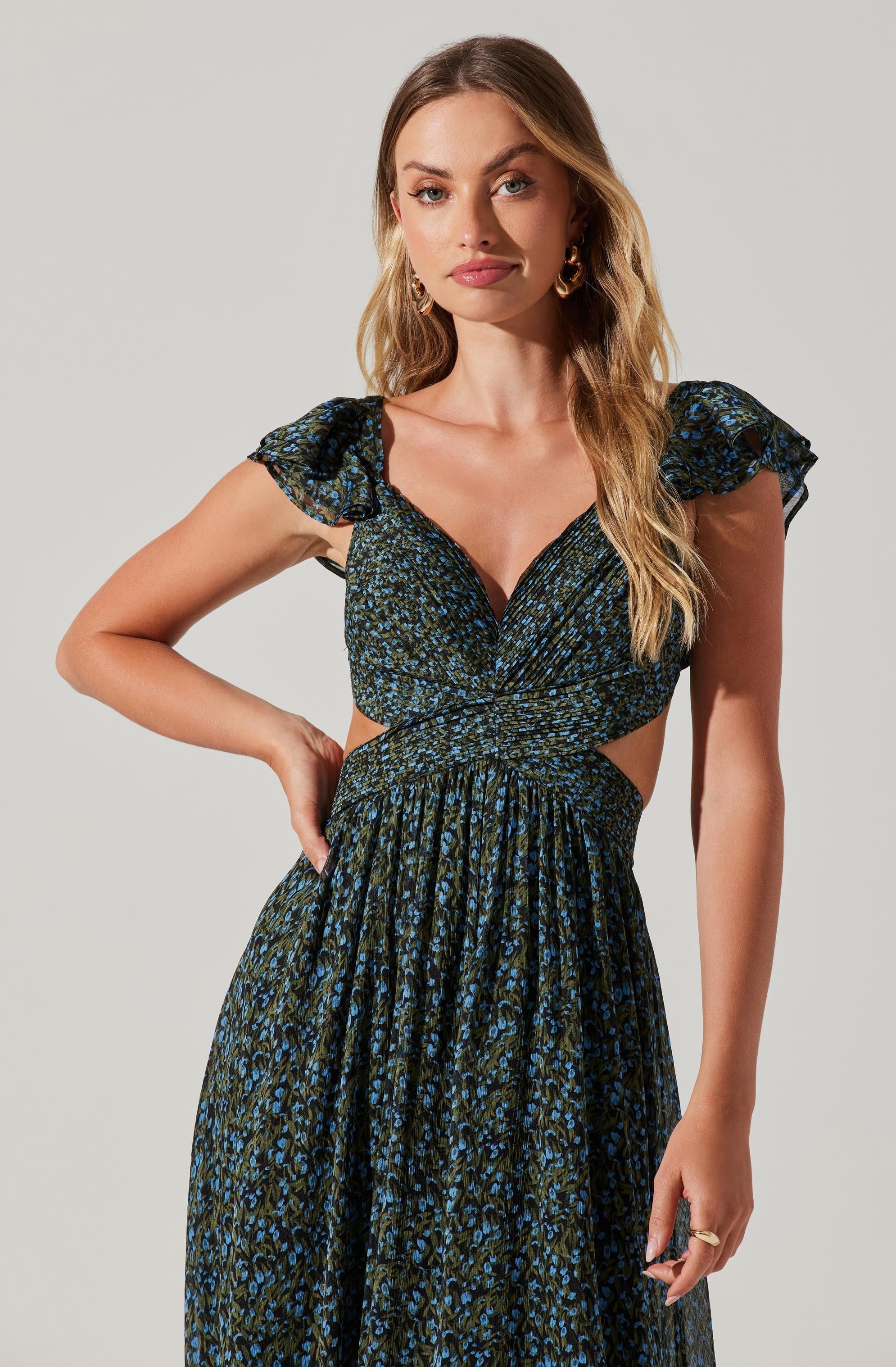 Primrose Floral Strappy Back Maxi Dress