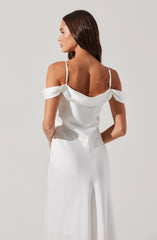 Kitura Cold Shoulder Maxi Dress