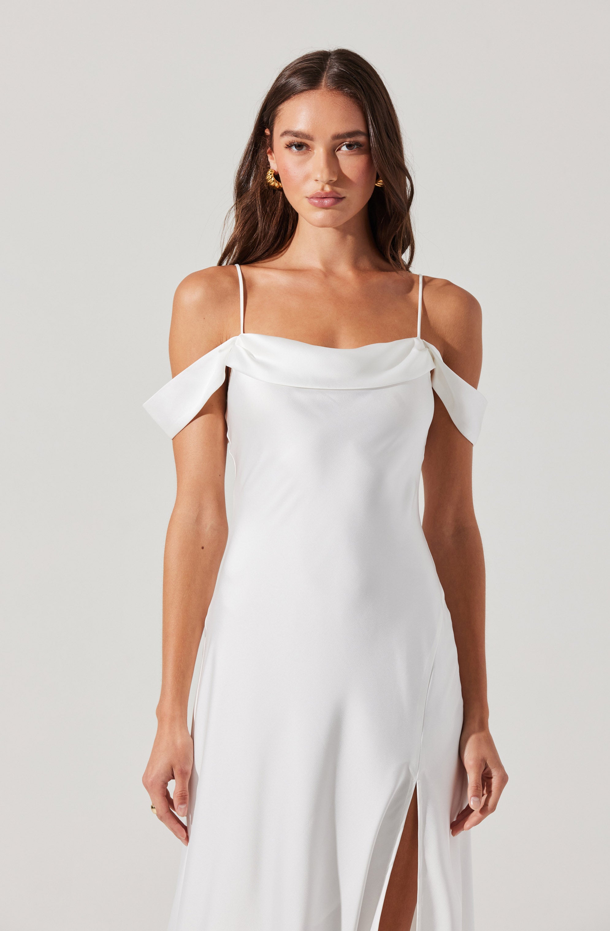 Kitura Cold Shoulder Maxi Dress