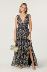 Edessa Floral Tiered Ruffle Maxi Dress
