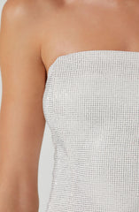 Mira Rhinestone Mini Dress