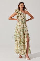 Imelda One Shoulder Floral Maxi Dress