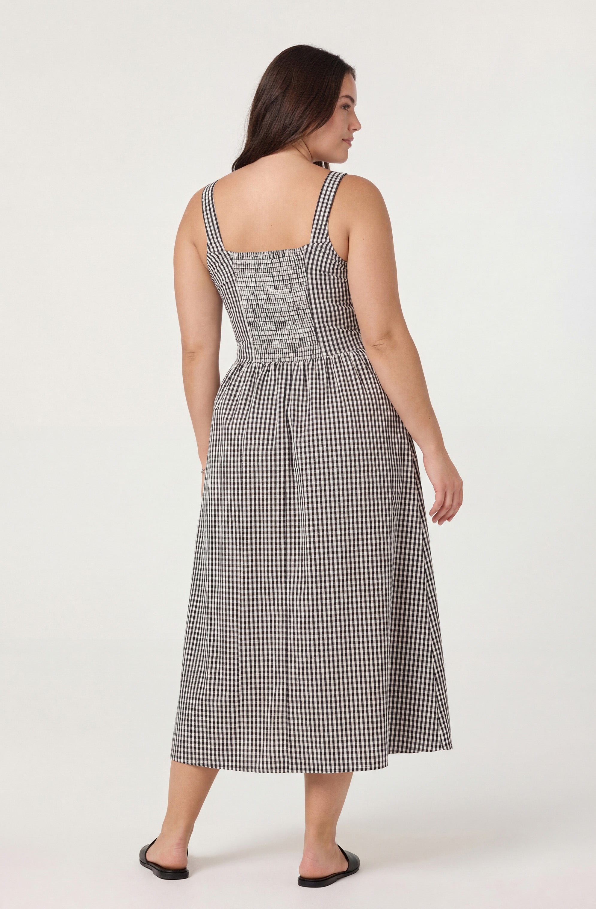 Temperance Gingham Check Maxi Dress