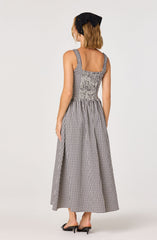 Temperance Gingham Check Maxi Dress