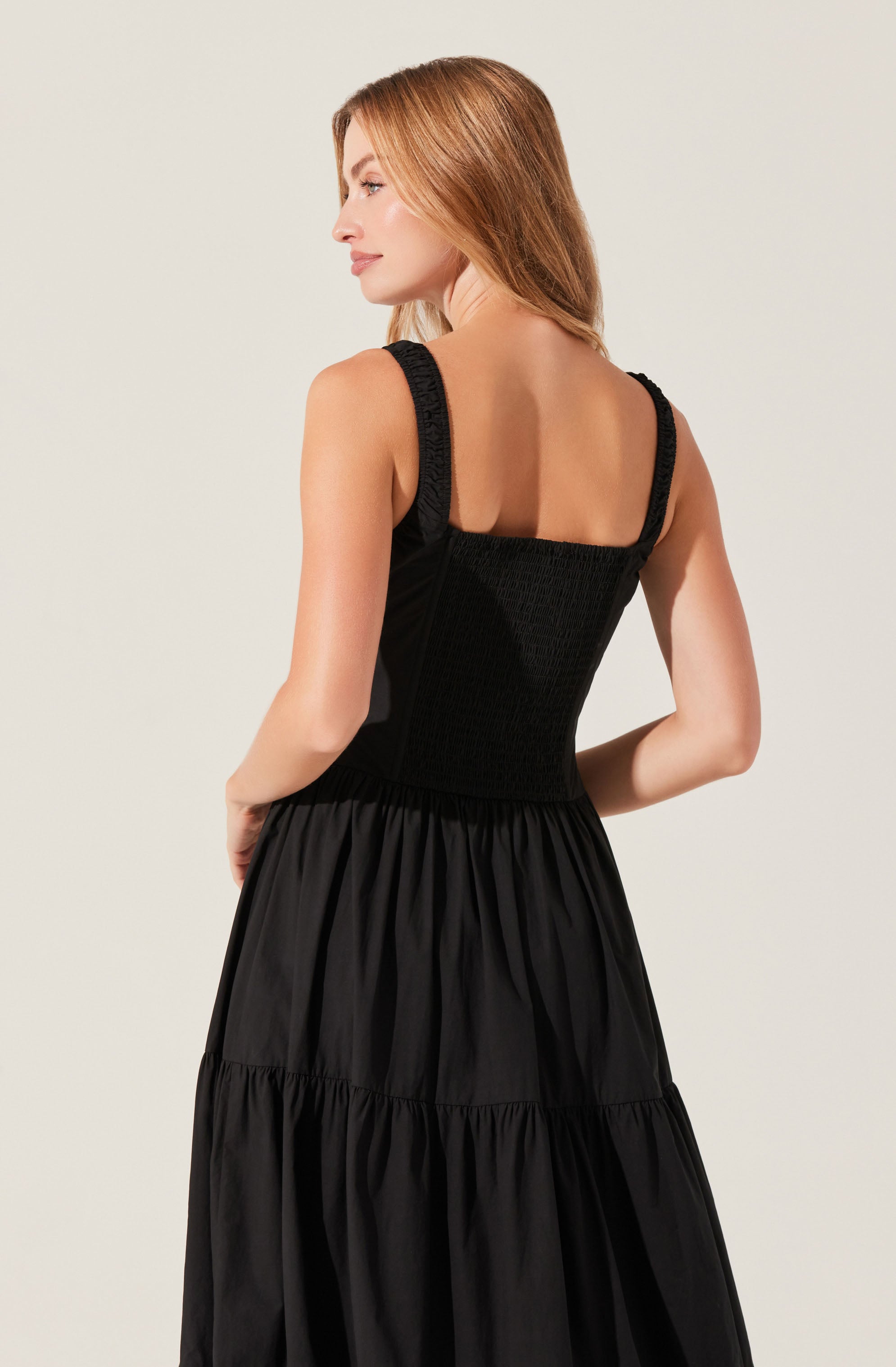 Temperance Tiered Milkmaid Maxi Dress