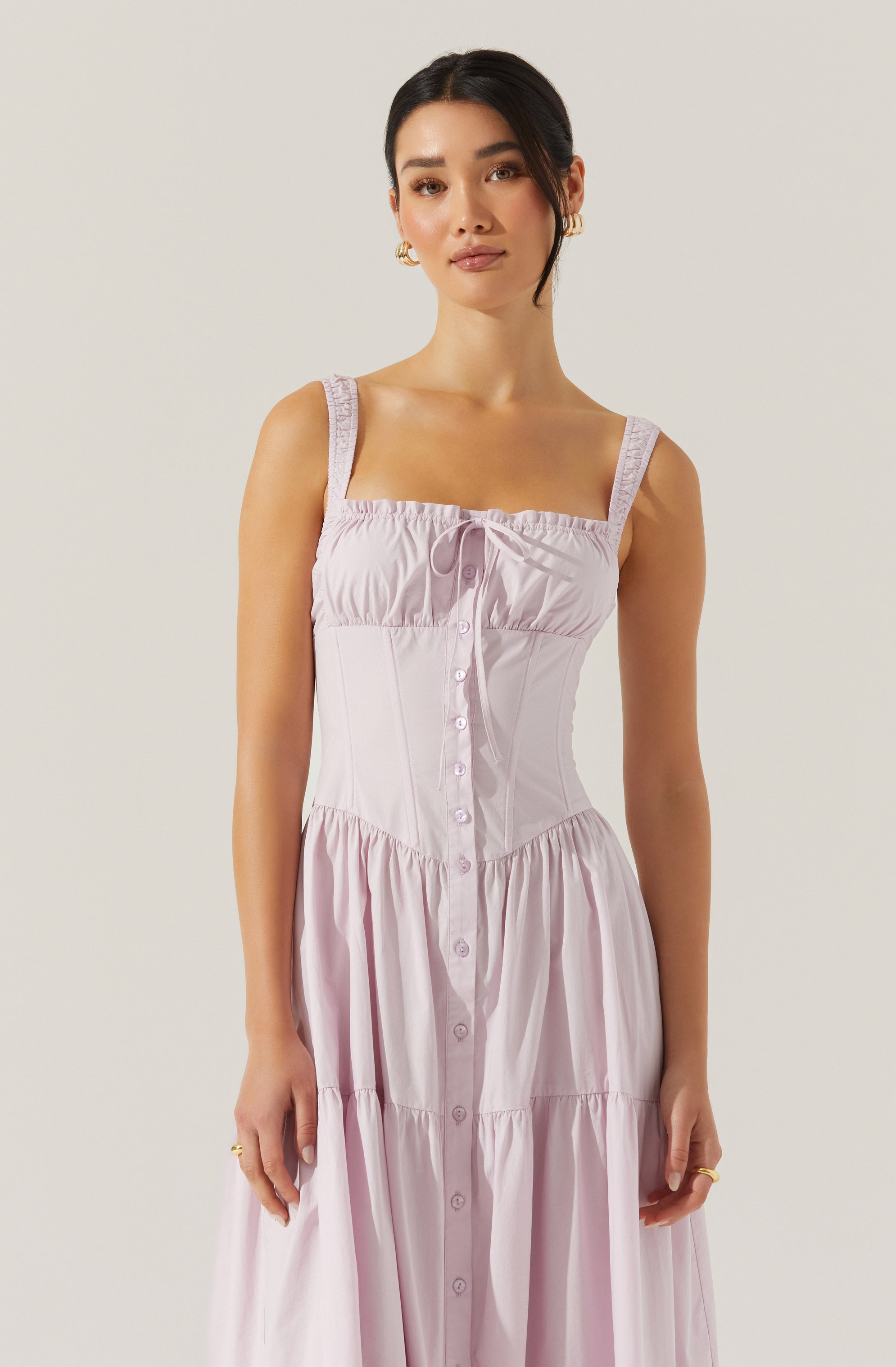 Temperance Tiered Milkmaid Maxi Dress