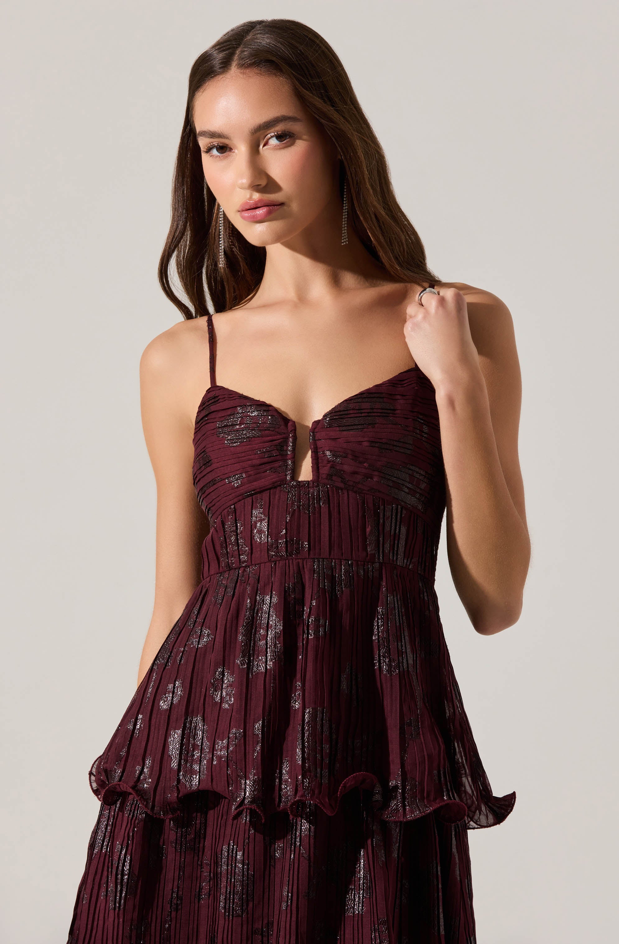 Lupin Floral Pleated Maxi dress