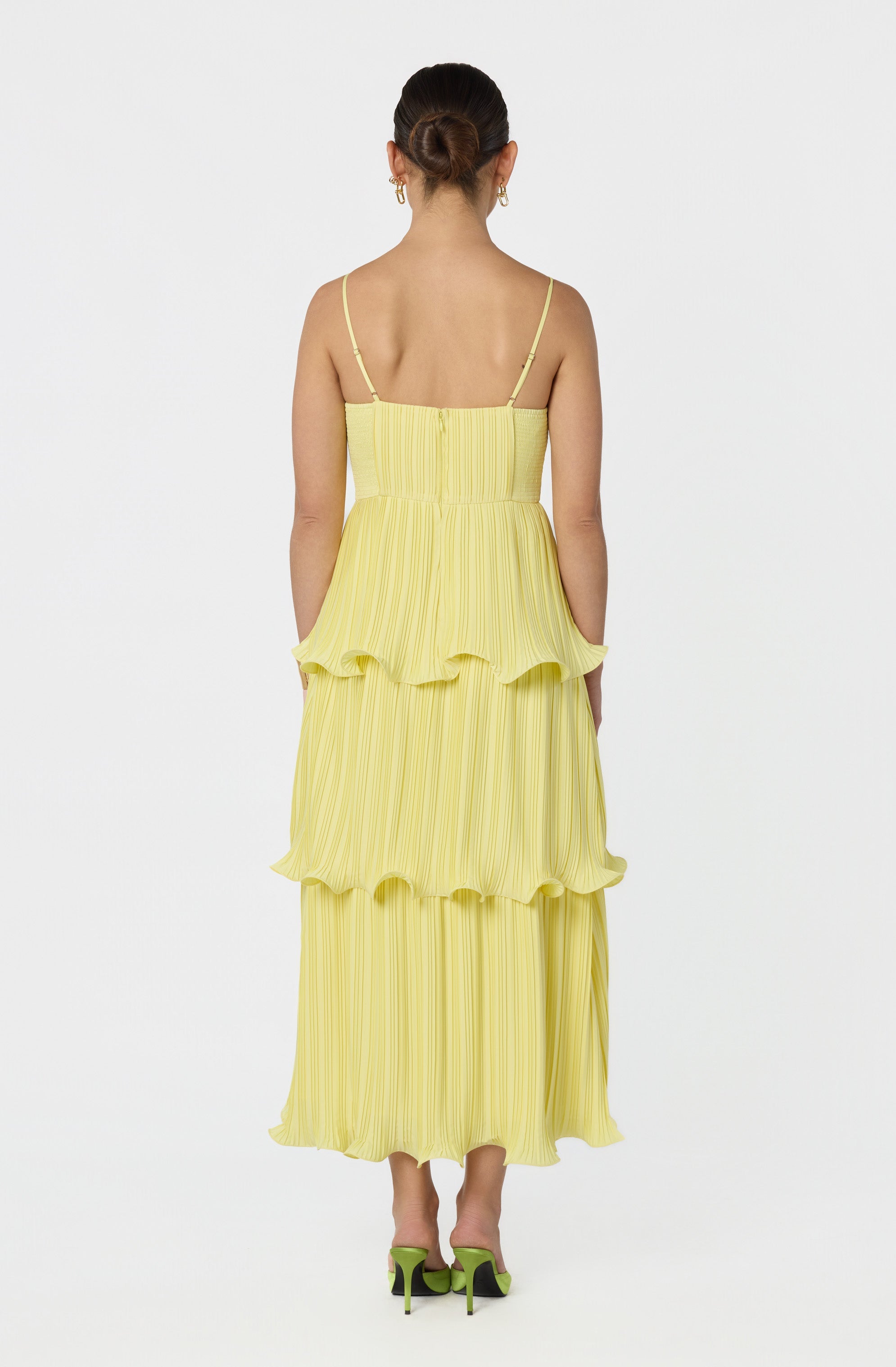 Lupin Pleated Tiered Maxi Dress