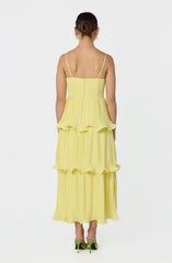 Lupin Pleated Tiered Maxi Dress