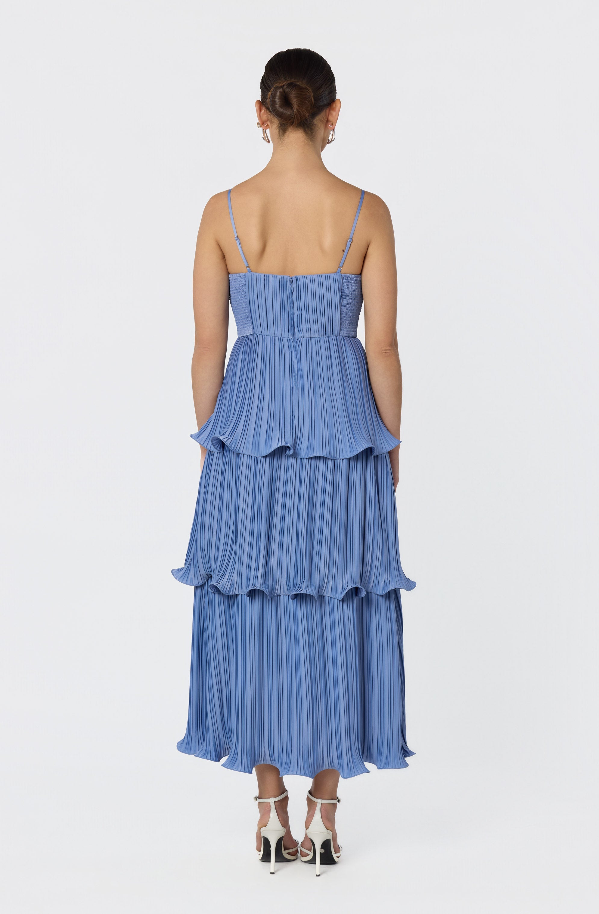 Lupin Pleated Tiered Maxi Dress