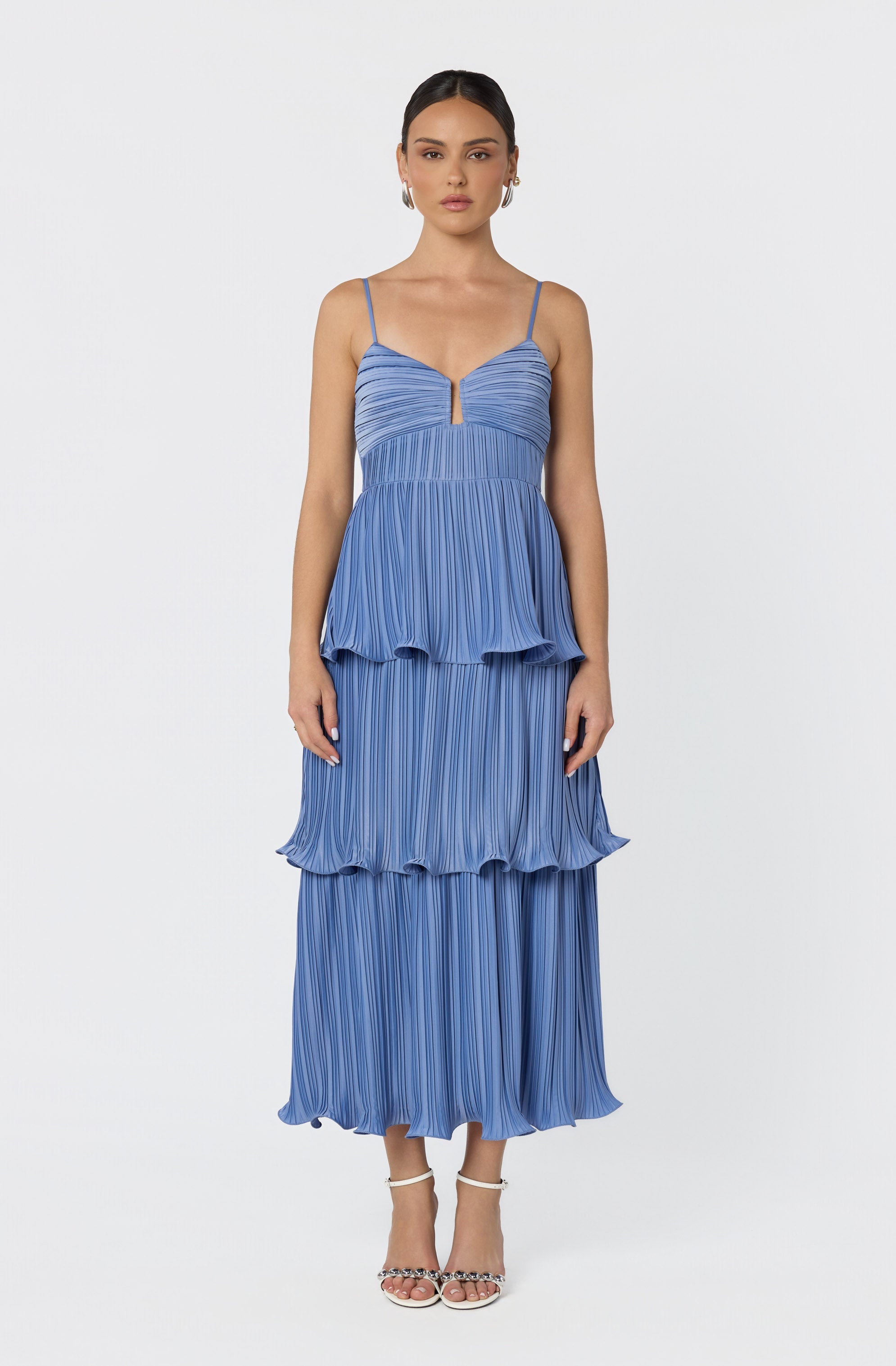 Lupin Pleated Tiered Maxi Dress