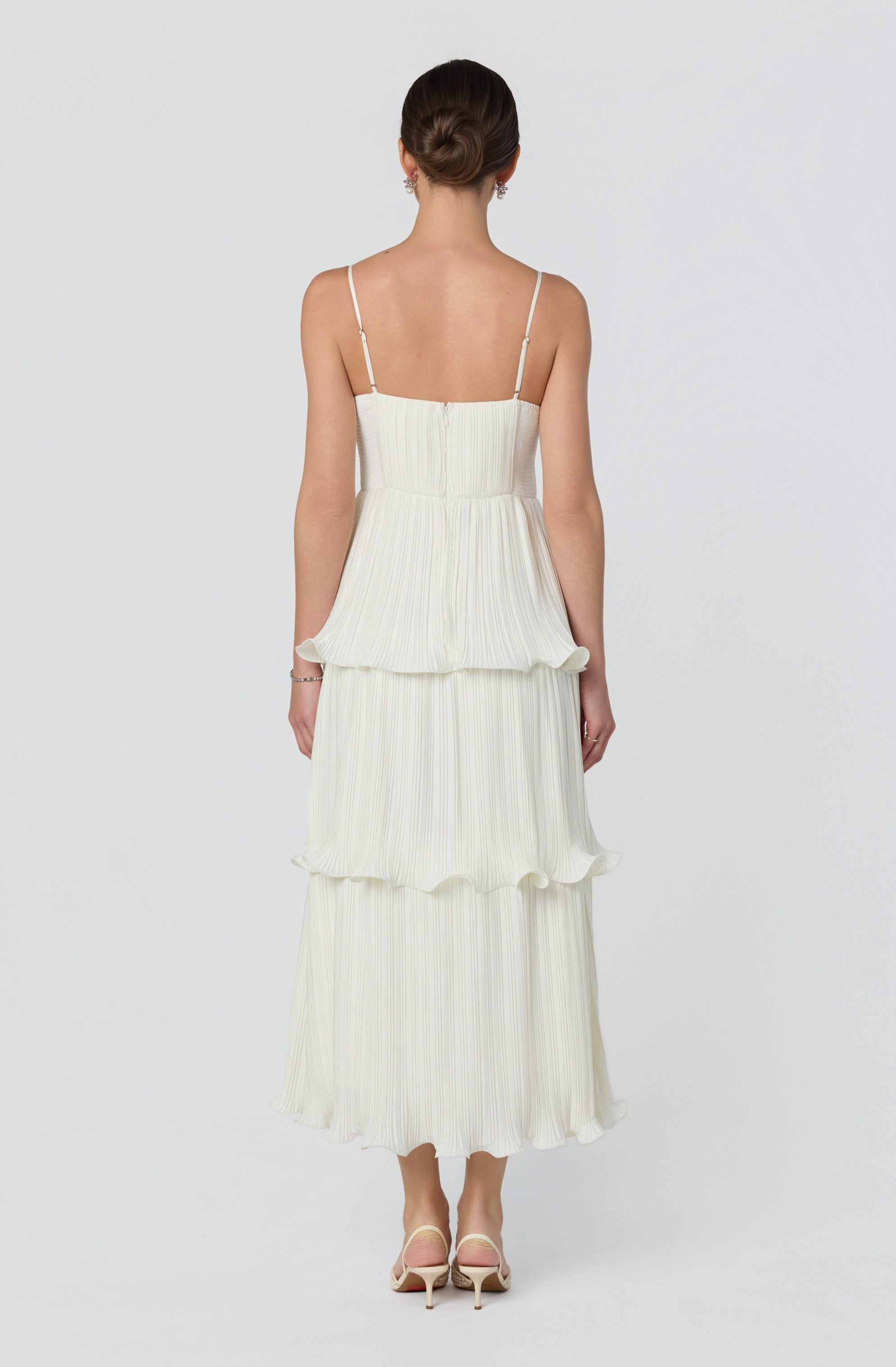 Lupin Pleated Tiered Maxi Dress