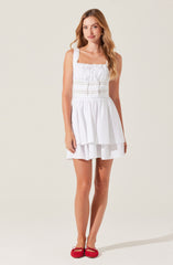 Melaine Lace Trim Mini Dress