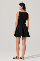 Xaria Linen-Blend Mini Dress