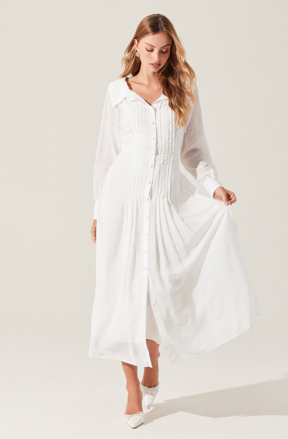 Diell Pleated Midi Dress