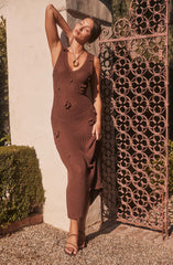 Ainhoa 3D Floral Maxi Sweater Dress