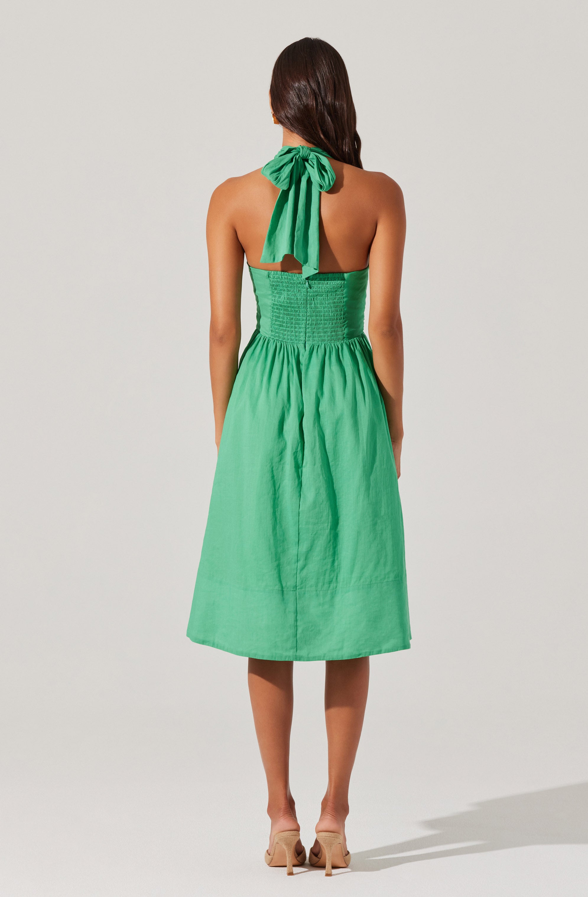 Kalia Crossover Halter Mini Dress