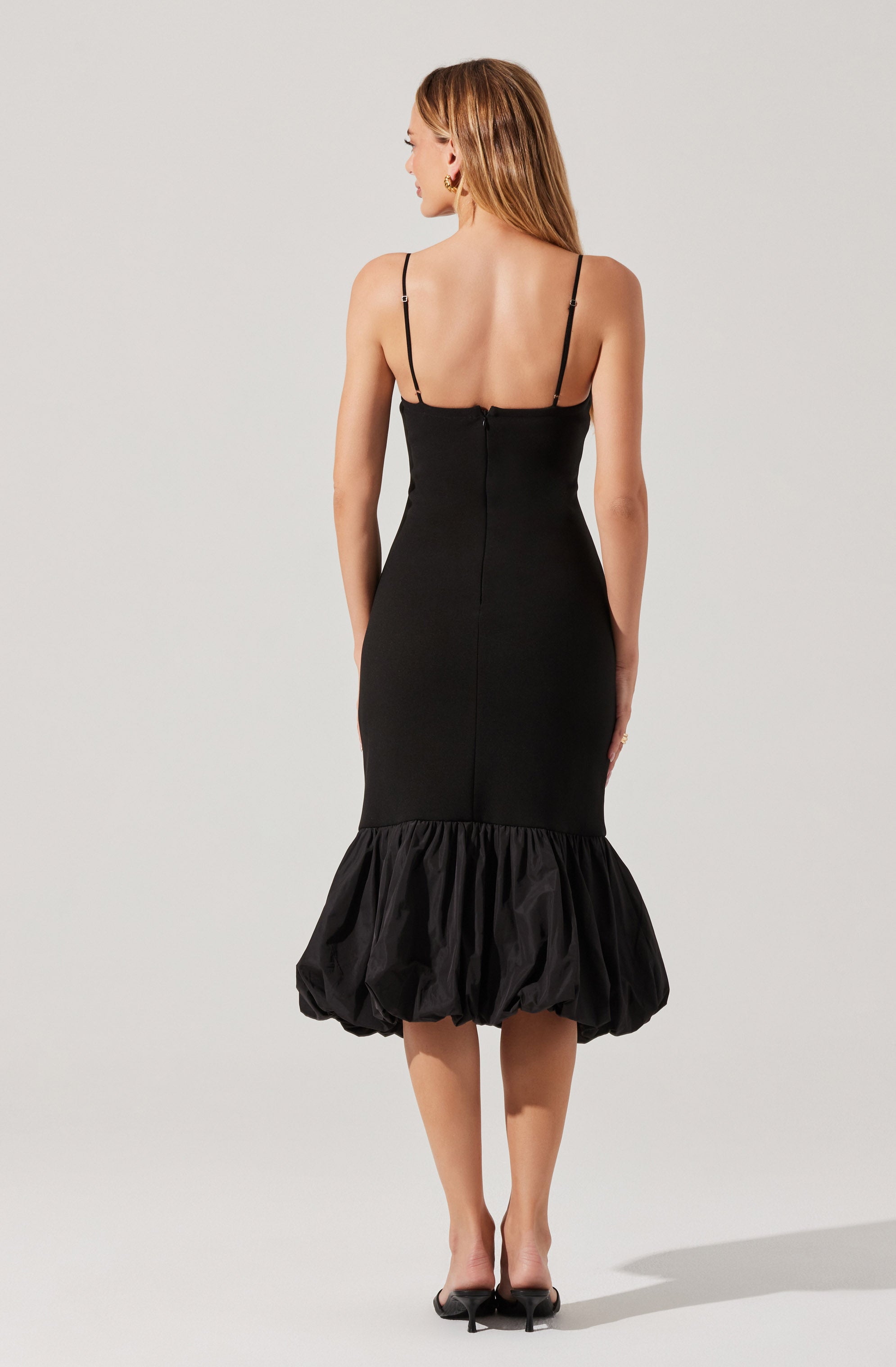 Brittnea Bodycon Bubble Hem Midi Dress