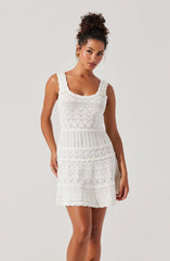 Shereena Pointelle Sweater Mini Dress