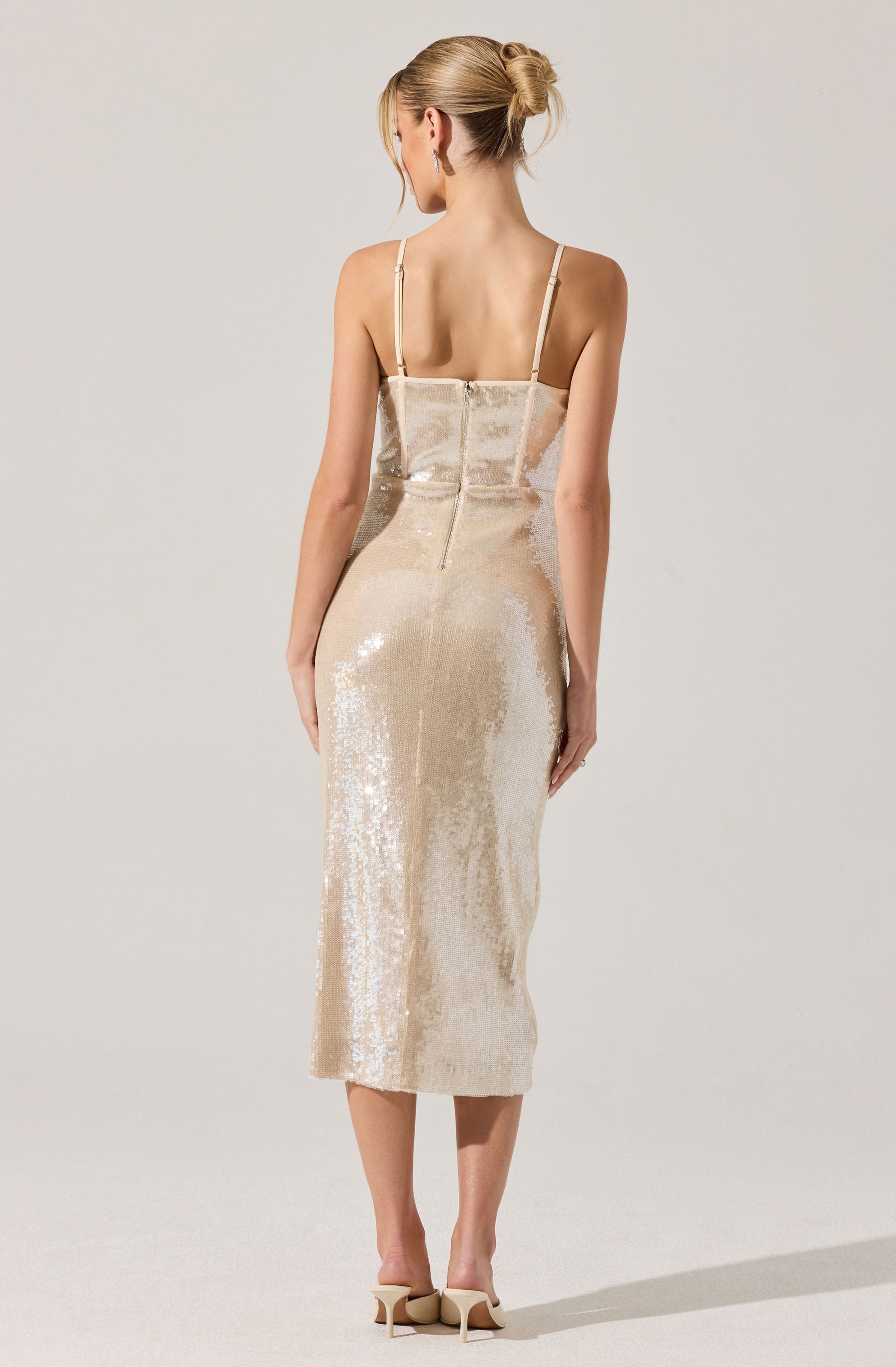 Liese Sequin Bustier Midi Dress