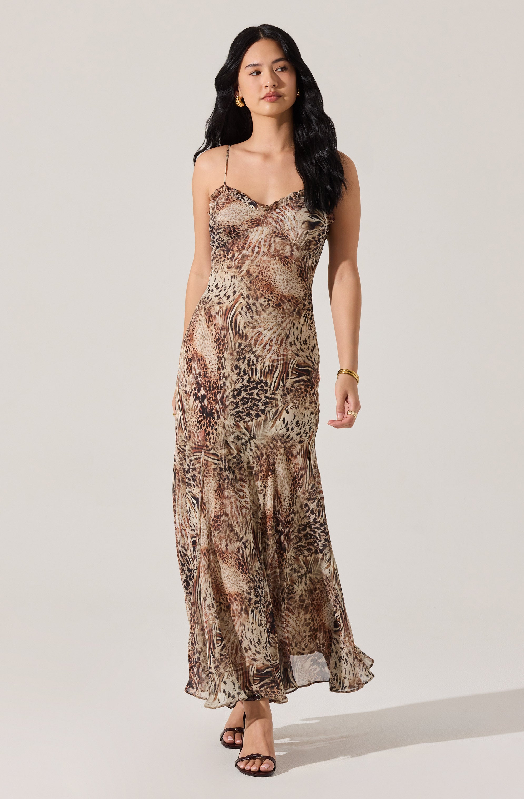 Maeryn Sweetheart Ruffle Maxi Dress