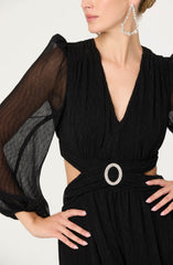 Klarissa V-Neck Cutout Maxi Dress