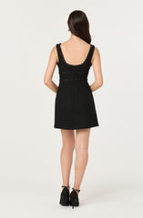 Maira Tweed Bow Mini Dress