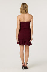 Salena Strapless Ruched Mini Dress