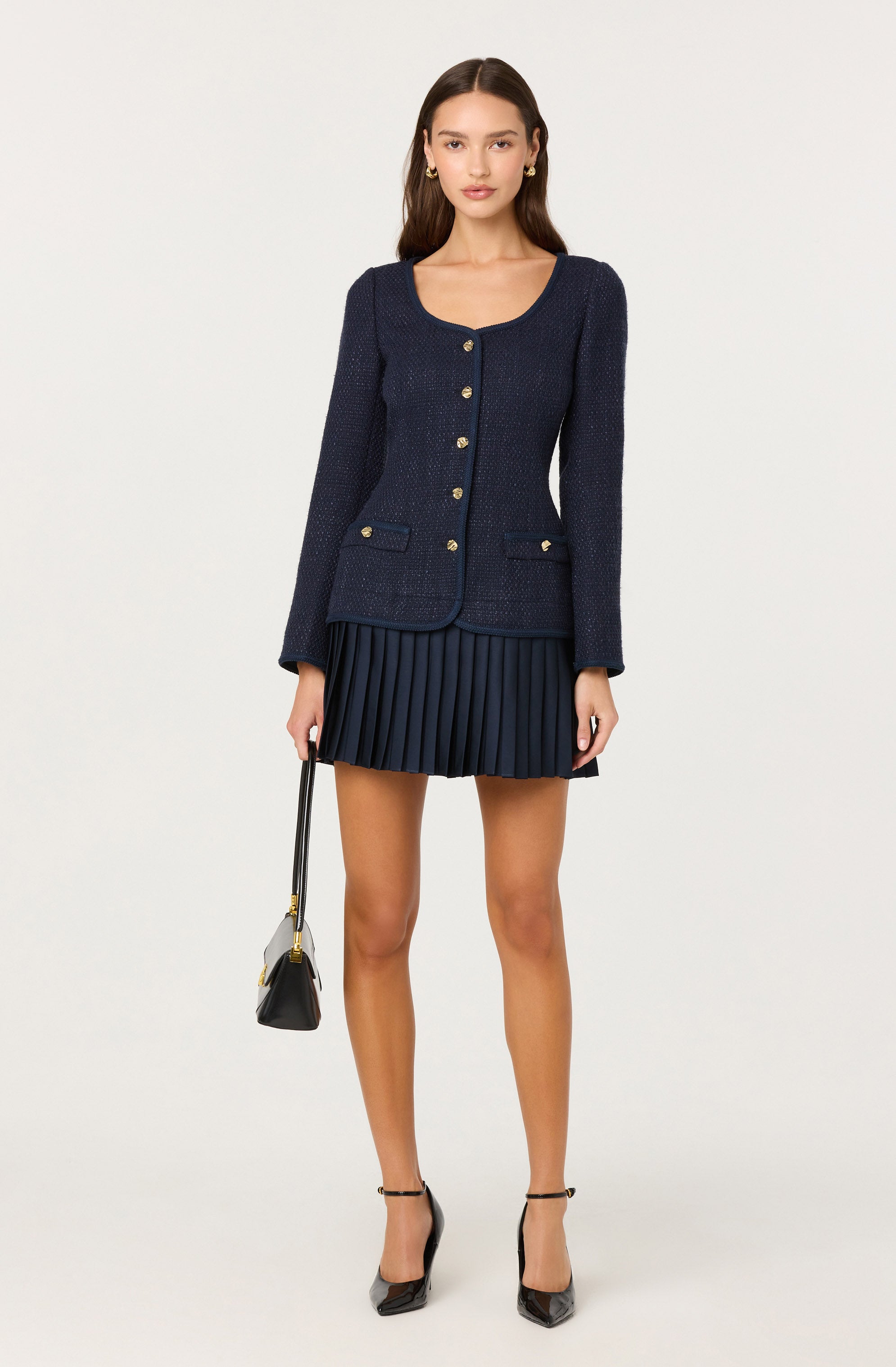 Malorie Mixed Media Mini Dress