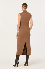 Riana Turtleneck Twist Front Maxi Dress