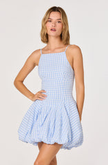 Tionna Plaid Bubble Mini Dress