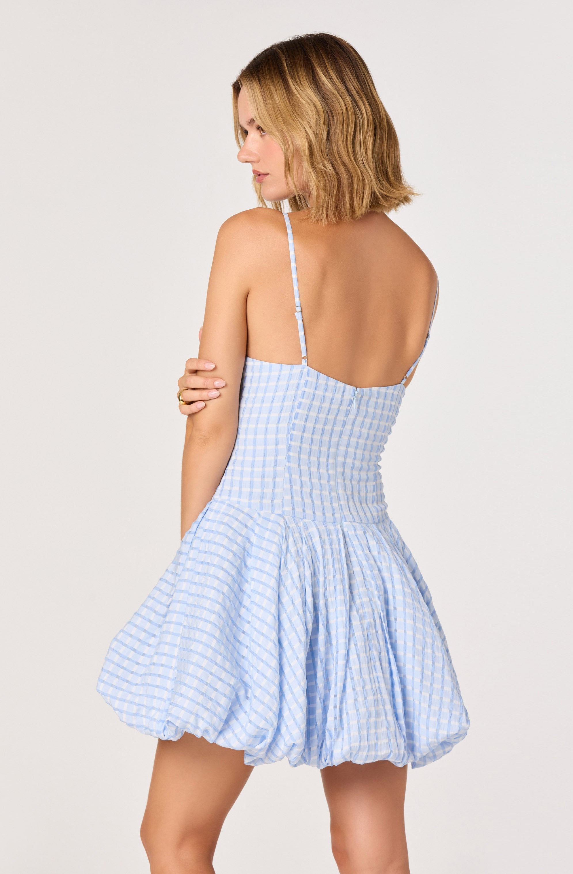 Tionna Plaid Bubble Mini Dress