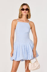 Tionna Plaid Bubble Mini Dress