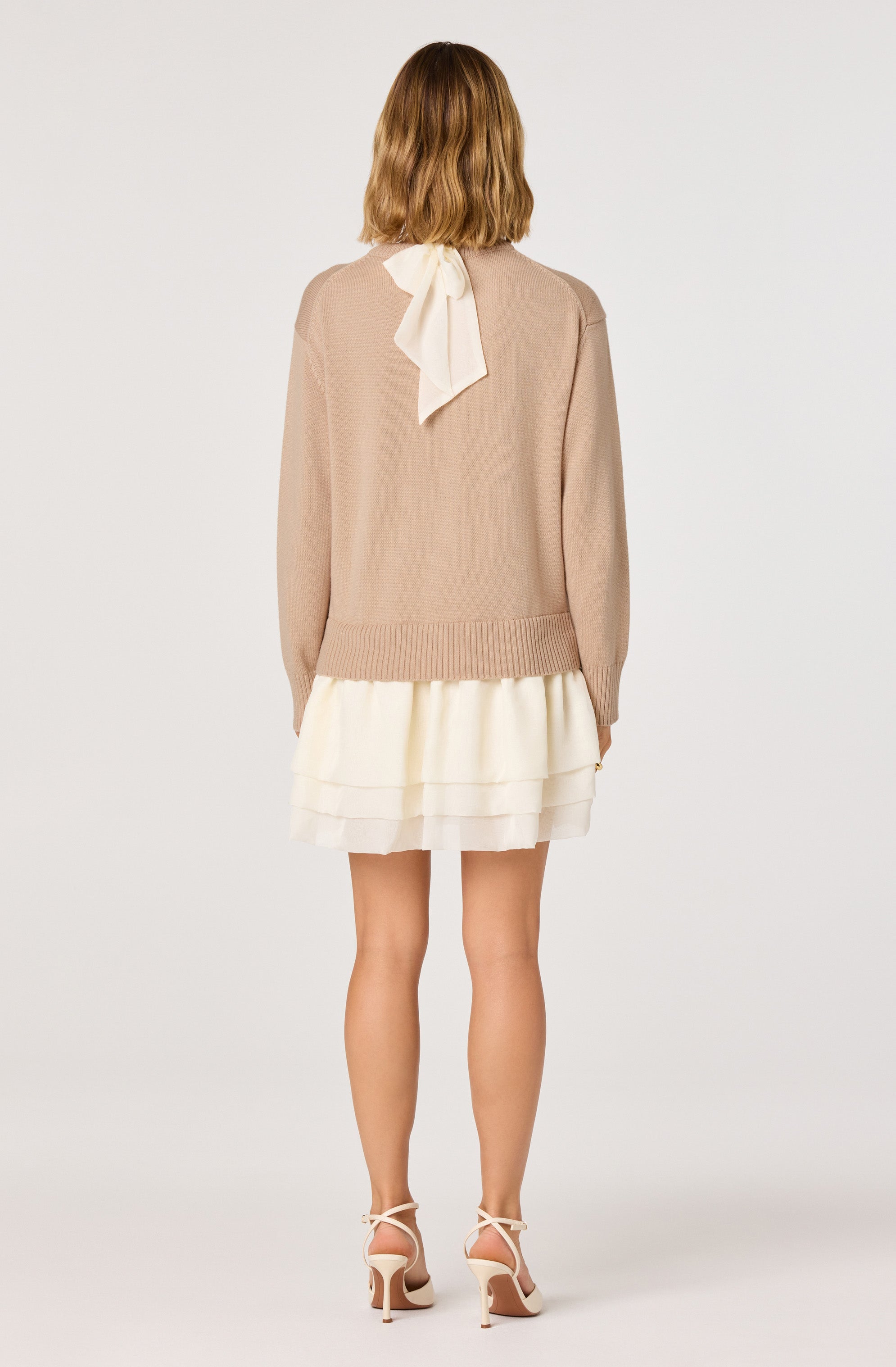 Kalyn Sweater Mixed Media Mini Dress