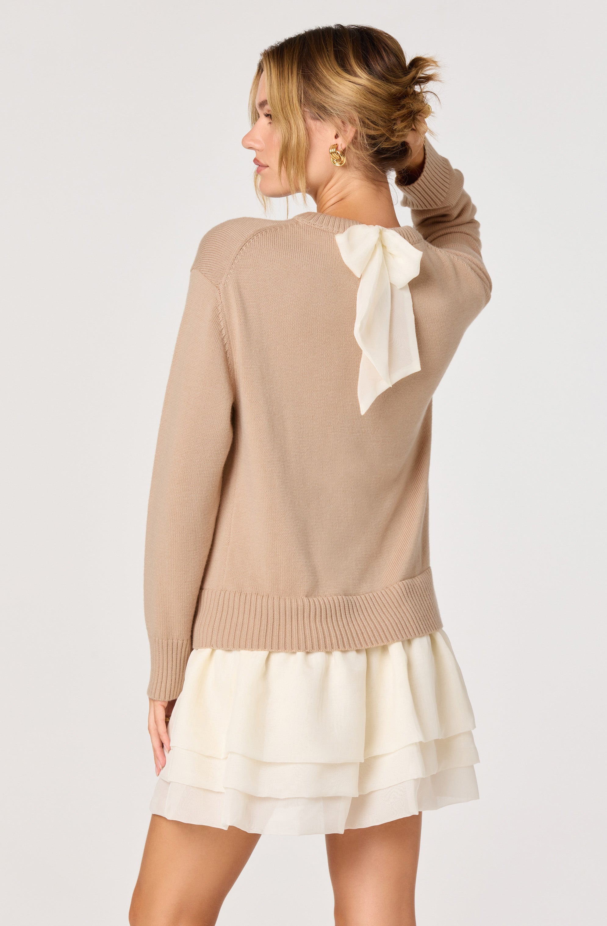 Kalyn Sweater Mixed Media Mini Dress
