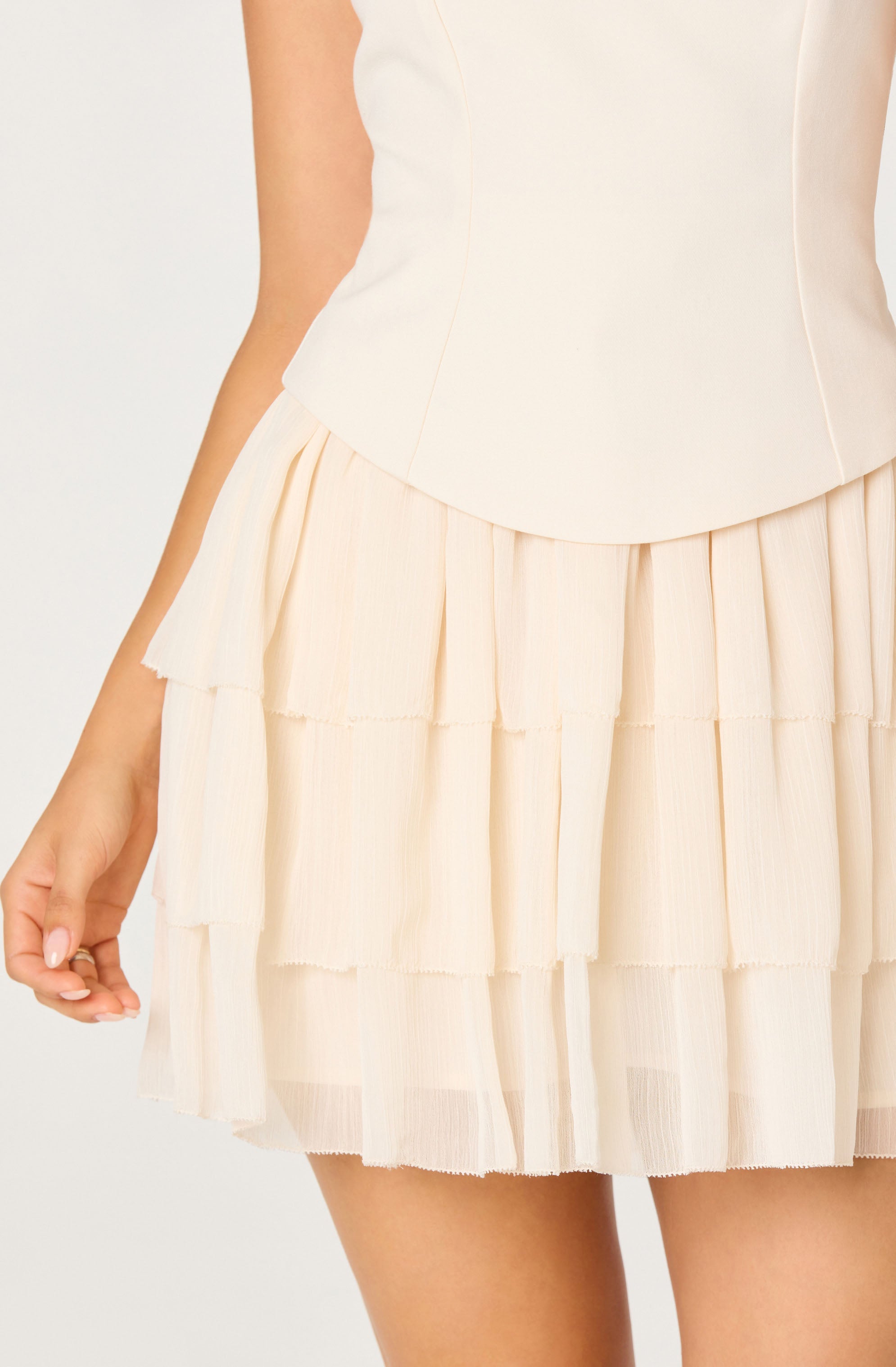 Kiarra Bow Strap Corset Lace-Up Mini Dress