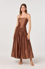Ovina Smocked Drop-Waist Maxi Dress