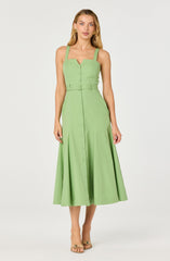 McKinley Button-Front Midi Dress