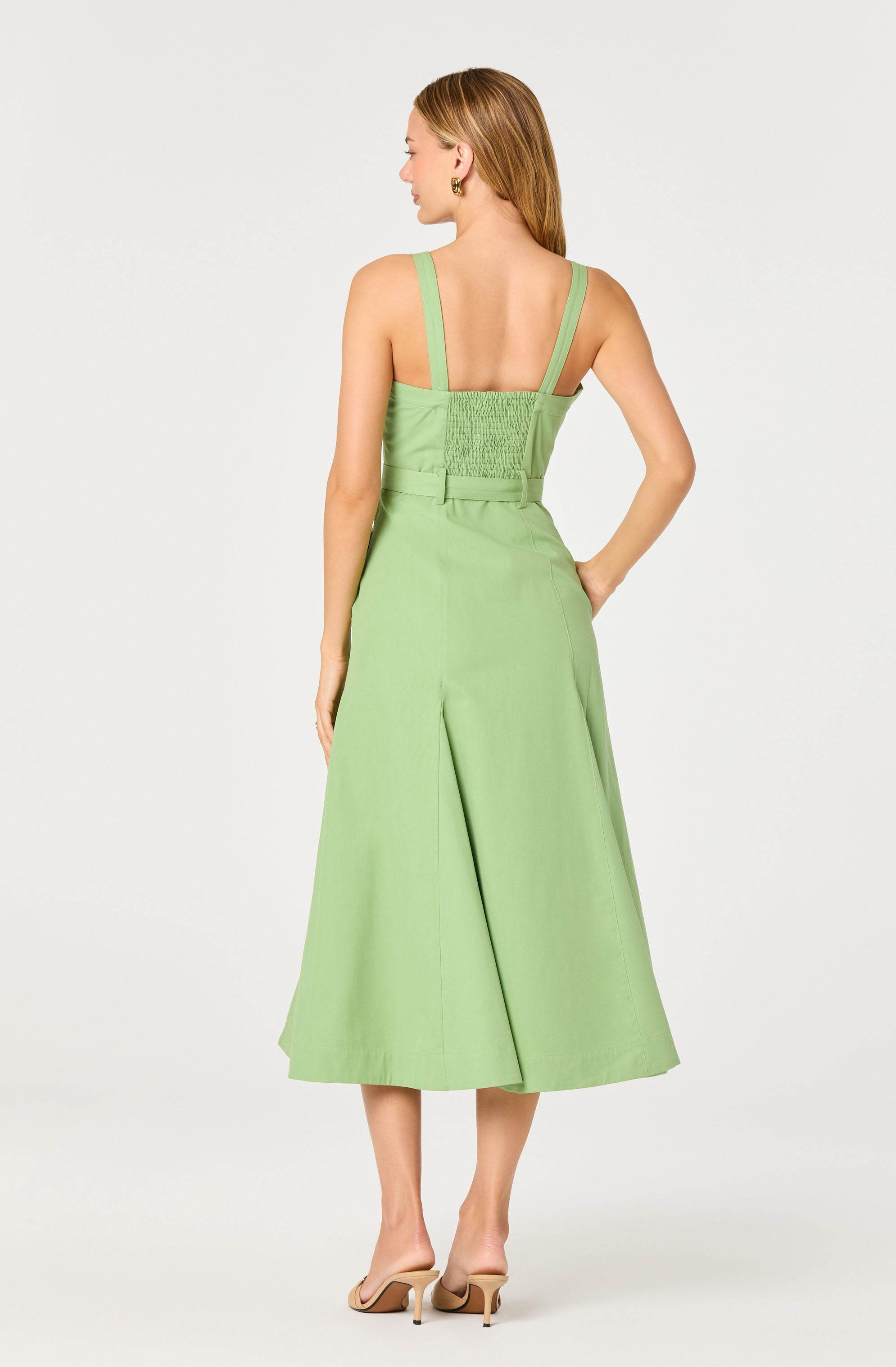 McKinley Button-Front Midi Dress